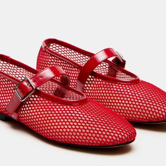 Steve Madden Red Mesh DREAMING Flats in Size 8 - Picture 11 of 14